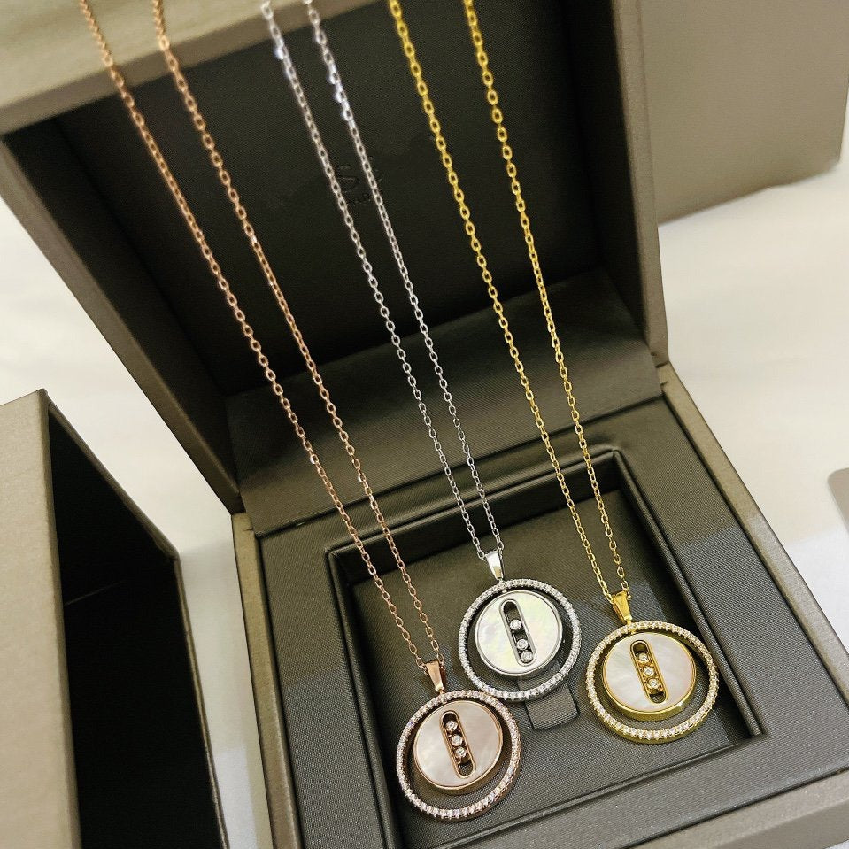 [⭐Spark]Demo MOVE MM NACRE BLANCHE DIAMOND NECKLACE