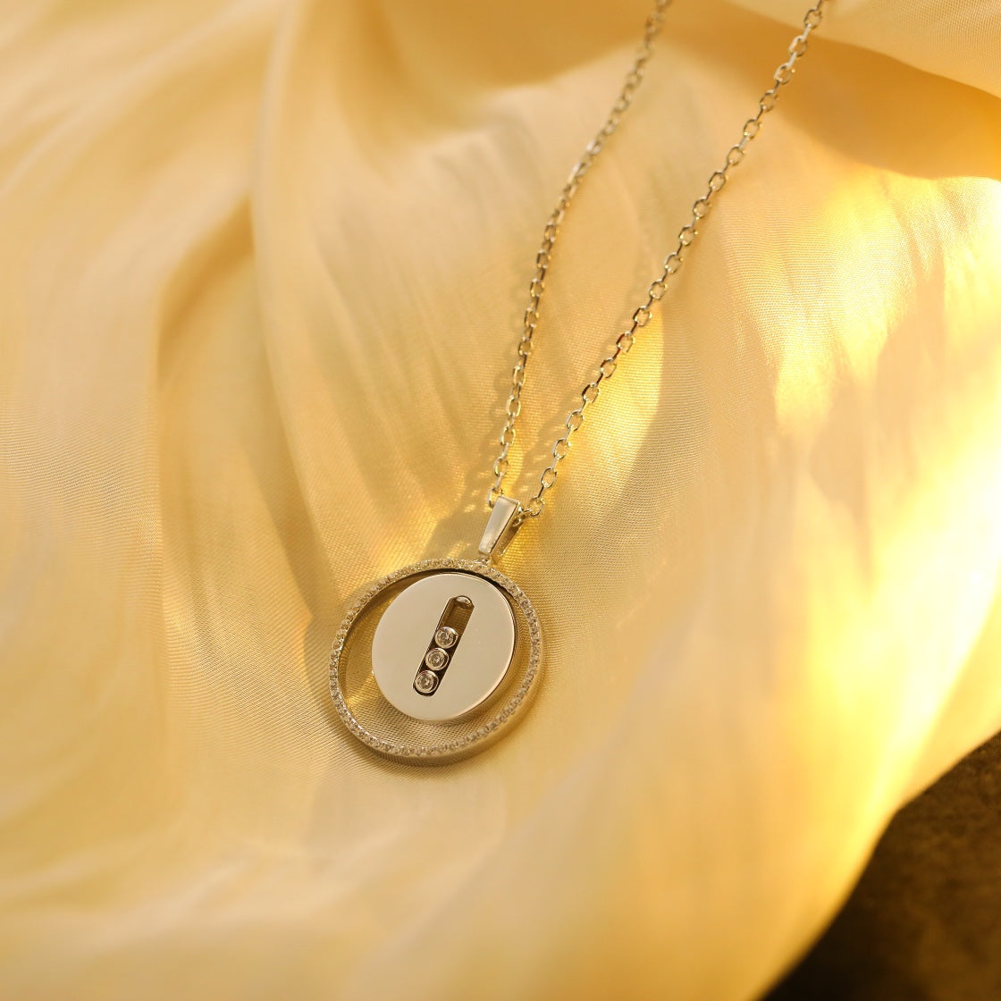 [⭐Spark]Demo MOVE MM SILVER DIAMOND NECKLACE