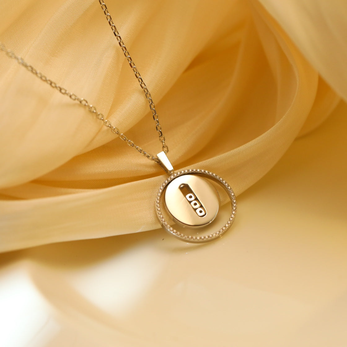 [⭐Spark]Demo MOVE MM SILVER DIAMOND NECKLACE