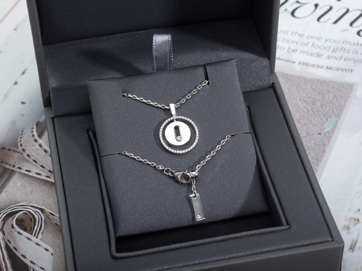 [⭐Spark]Demo MOVE PM NECKLACE SILVER DIAMOND