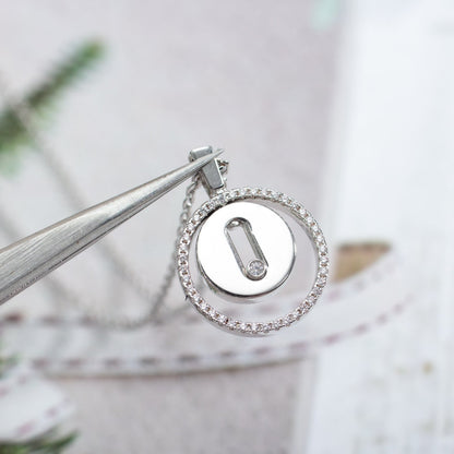 [⭐Spark]Demo MOVE PM NECKLACE SILVER DIAMOND