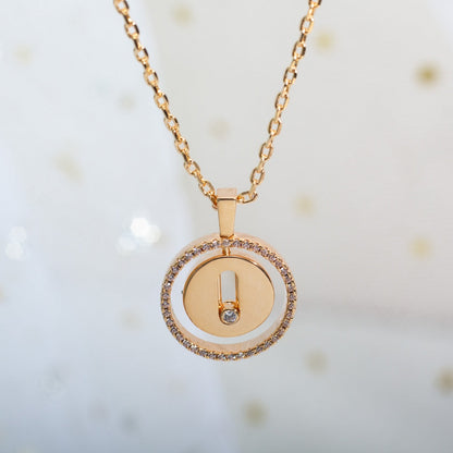 [⭐Spark]Demo MOVE PM NECKLACE PINK GOLD DIAMOND
