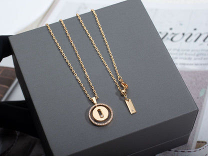 [⭐Spark]Demo MOVE PM NECKLACE PINK GOLD DIAMOND