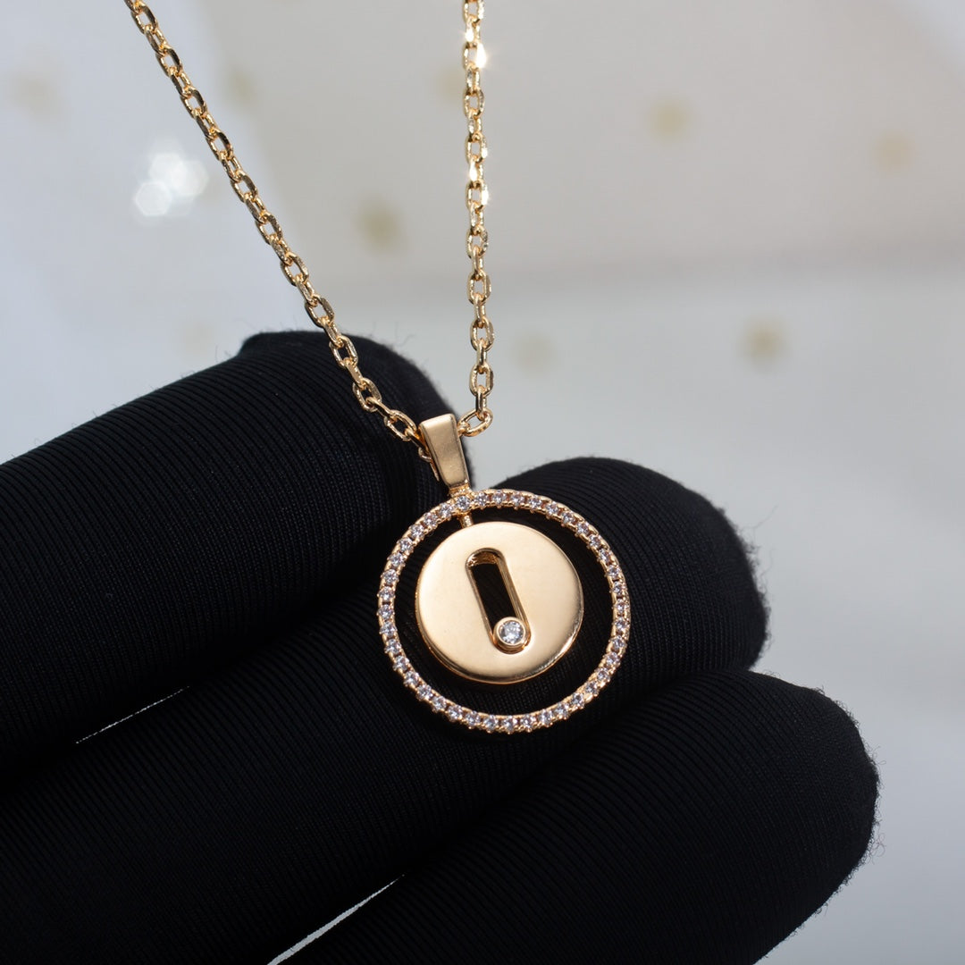[⭐Spark]Demo MOVE PM NECKLACE PINK GOLD DIAMOND