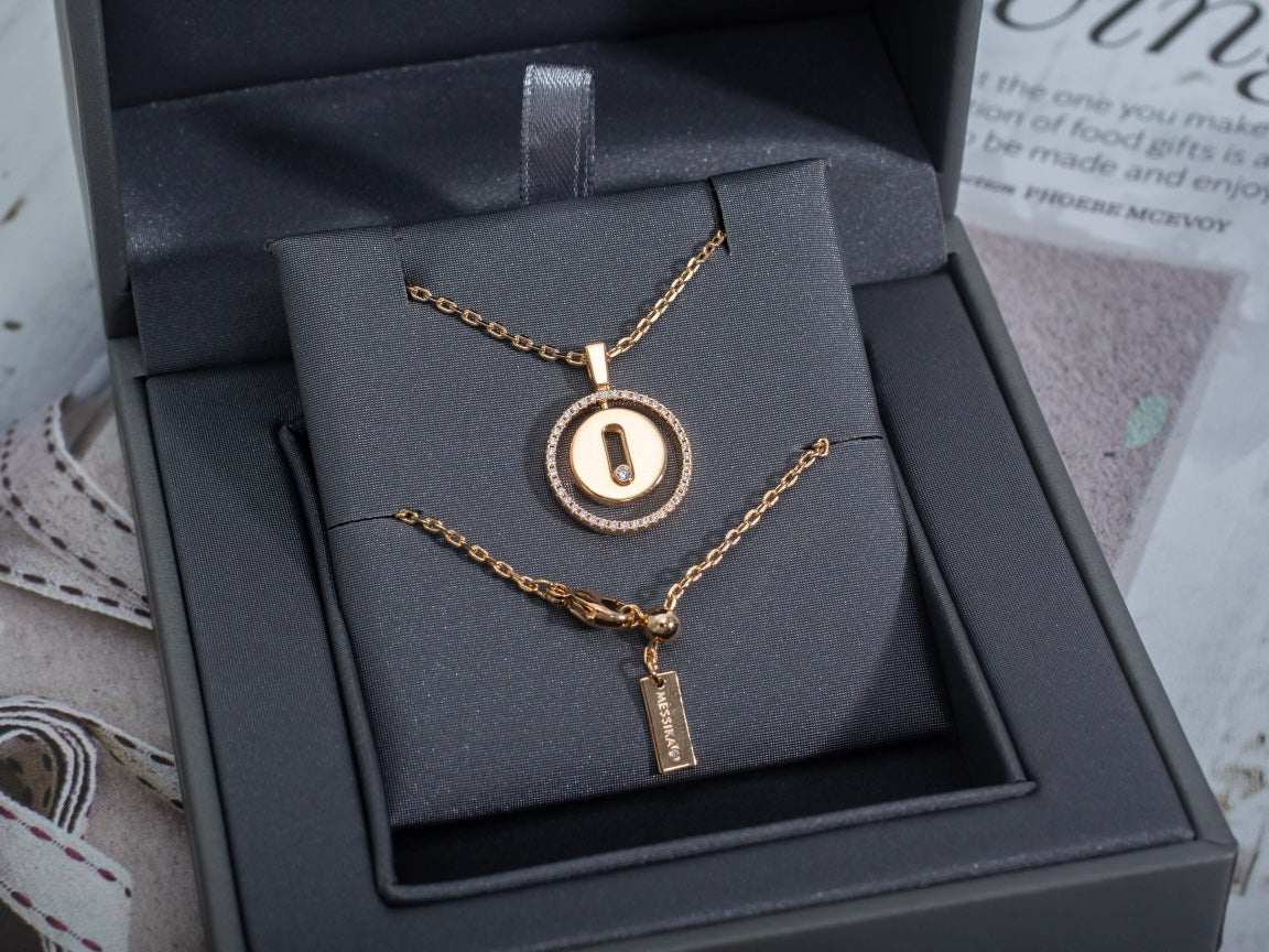 [⭐Spark]Demo MOVE PM NECKLACE PINK GOLD DIAMOND