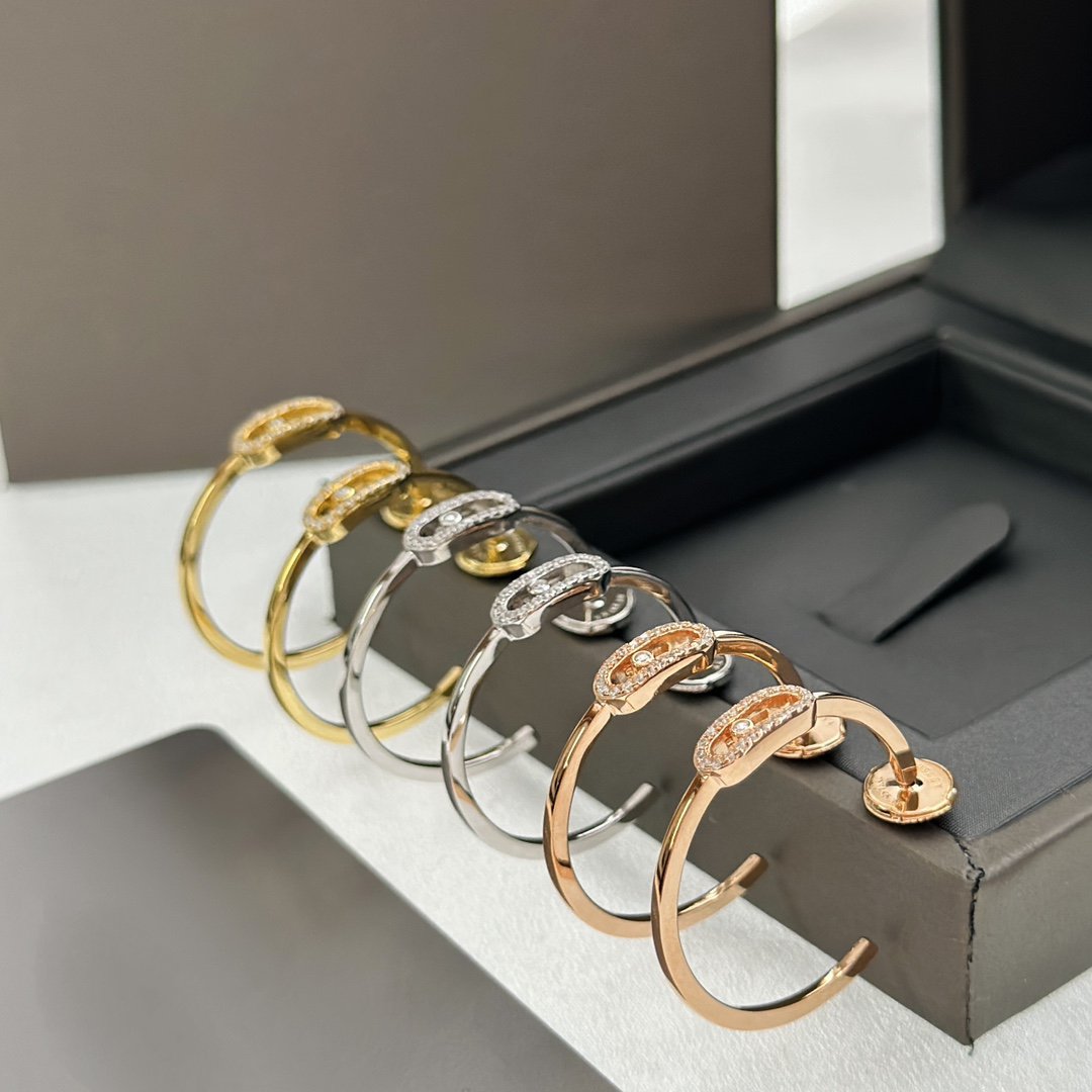 [⭐Spark]CREOLES MOVE UNO PM DIAMOND EARRINGS
