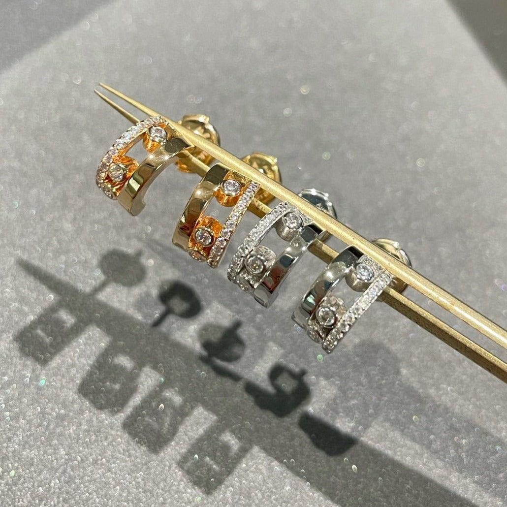 [⭐Spark]MOVE ROMANE EARRINGS DIAMOND
