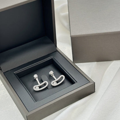 [⭐Spark]MOVE UNO SILVER DIAMOND EARRINGS