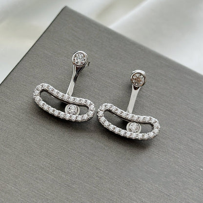[⭐Spark]MOVE UNO SILVER DIAMOND EARRINGS