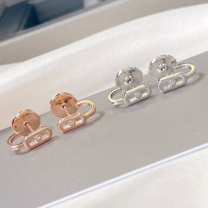 [⭐Spark]CREOLES MOVE UNO MINI 1 DIAMOND EARRINGS
