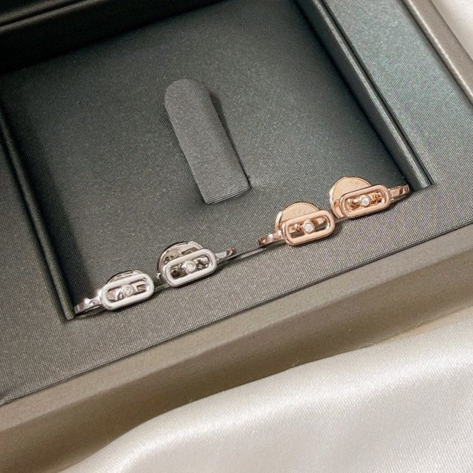 [⭐Spark]CREOLES MOVE UNO MINI 1 DIAMOND EARRINGS