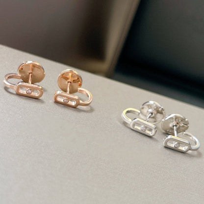 [⭐Spark]CREOLES MOVE UNO MINI 1 DIAMOND EARRINGS