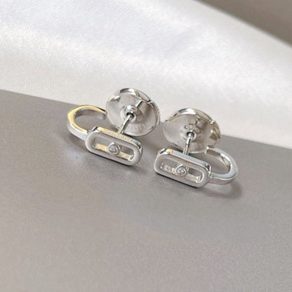 [⭐Spark]CREOLES MOVE UNO MINI 1 DIAMOND EARRINGS
