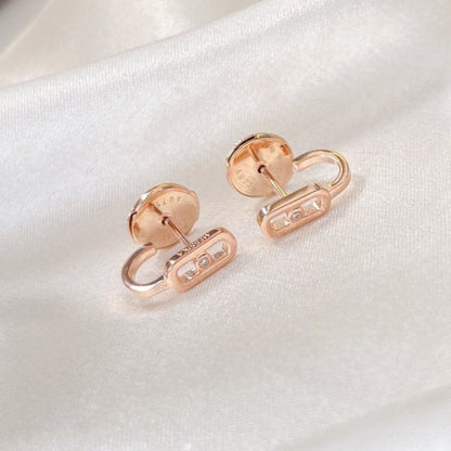 [⭐Spark]CREOLES MOVE UNO MINI 1 DIAMOND EARRINGS