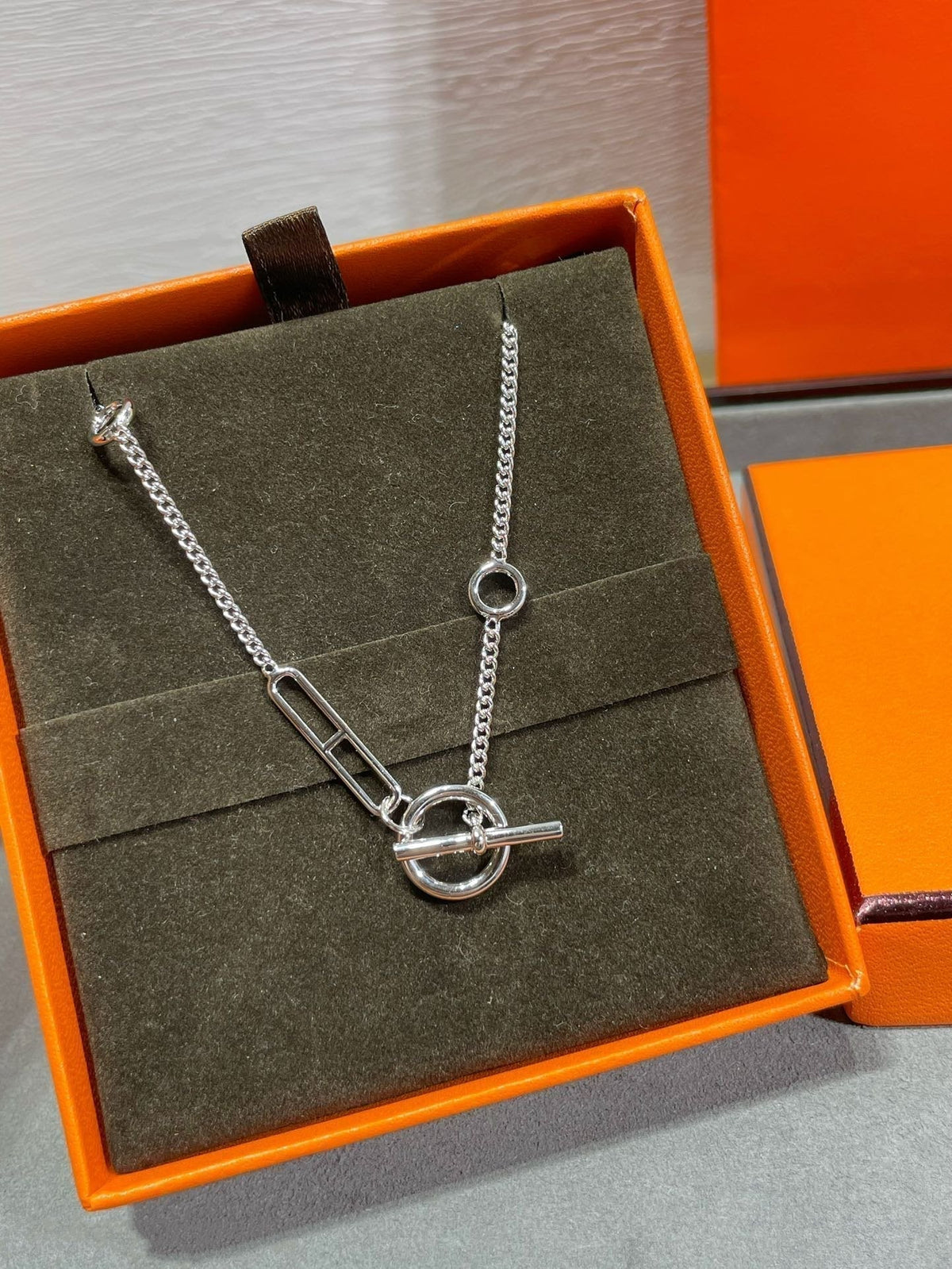 [⭐Spark]HM STERLING CHAINE D'ANCRE HEART