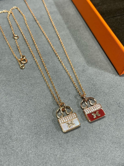 [⭐Spark]H CIRCE MOISSANITE PENDANT NECKLACE GOLD