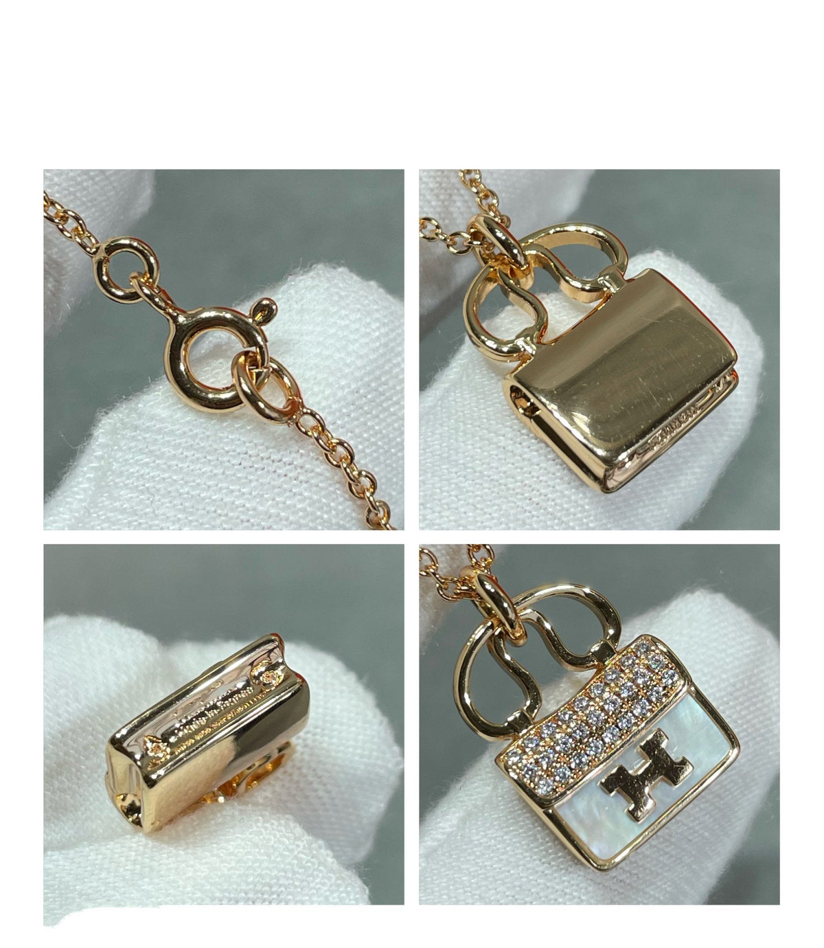 [⭐Spark]H CIRCE MOISSANITE PENDANT NECKLACE GOLD