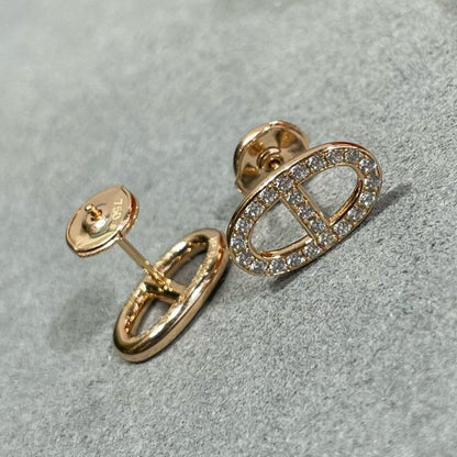 [⭐Spark]HM FULL DIAMOND PIG NOSE STUD EARRINGS