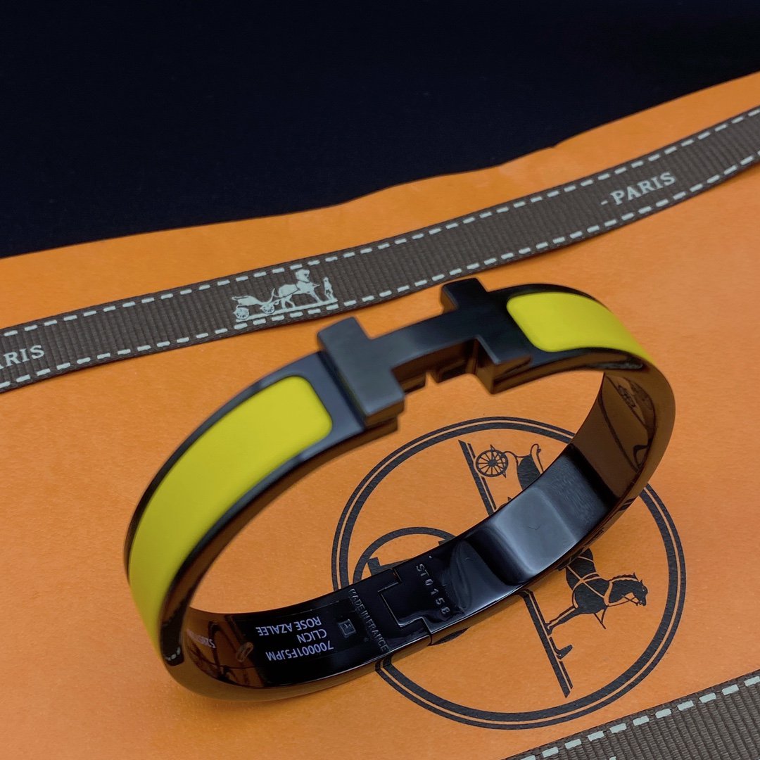 [⭐Spark]CLIC HM SO BLACK YELLOW BRACELET