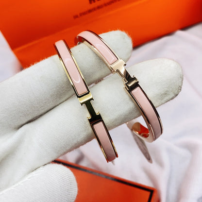 [⭐Spark]CLASSIC HM CLIC  PINK 8MM ENAMEL BRACELET