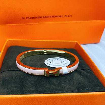 [⭐Spark]CLASSIC HM CLIC  PINK 8MM ENAMEL BRACELET
