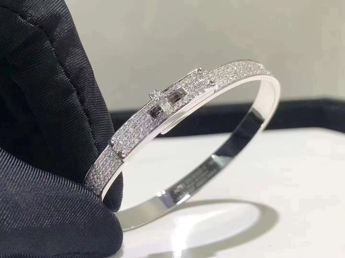 [⭐Spark]HM KELLY BRACELET IN SILVER AND FULL PAVE DIAMOND