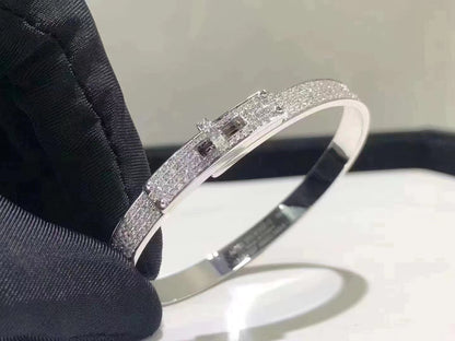 [⭐Spark]HM KELLY BRACELET IN SILVER AND FULL PAVE DIAMOND