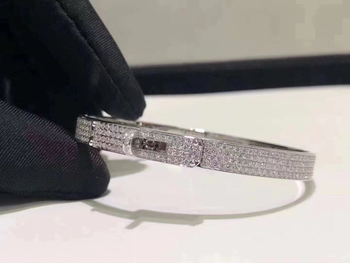 [⭐Spark]HM KELLY BRACELET IN SILVER AND FULL PAVE DIAMOND