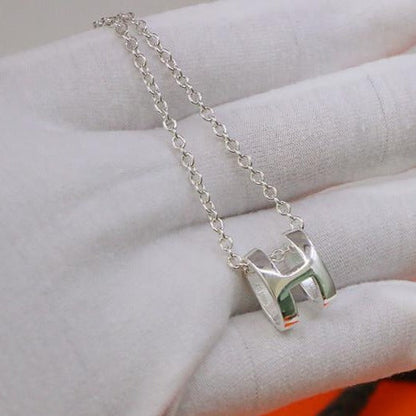 [⭐Spark]HM NECKLACE H LETTER OVAL SERIES