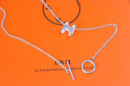 [⭐Spark]HM NECKLACE H LETTER OVAL SERIES