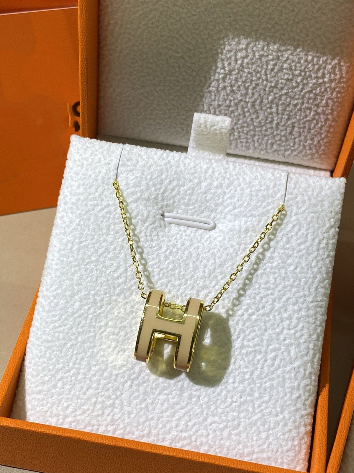 [⭐Spark]HM CLIC YELLOW ENAMEL GOLD NECKLACE