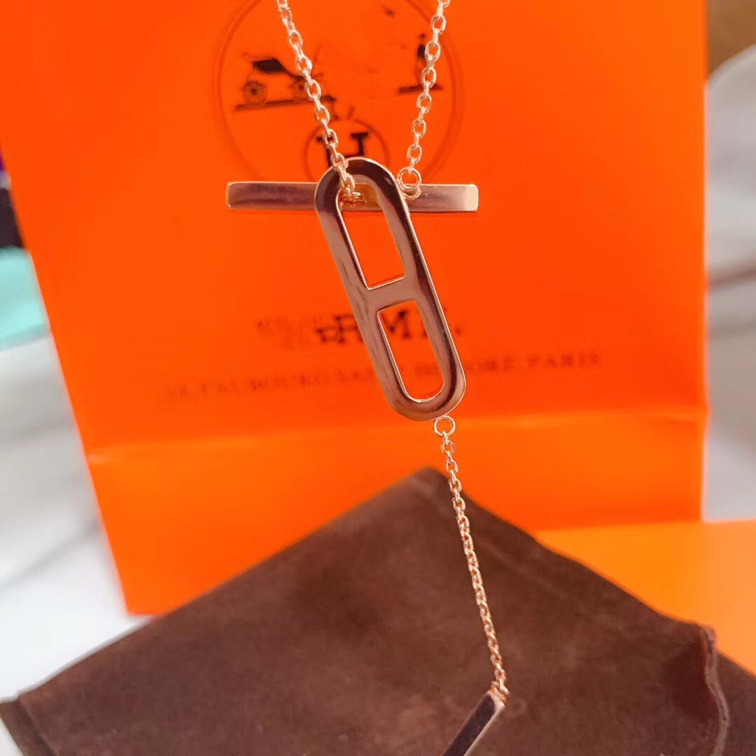 [⭐Spark]HM NECKLACE PLATINUM ROSE GOLD DIAMOND