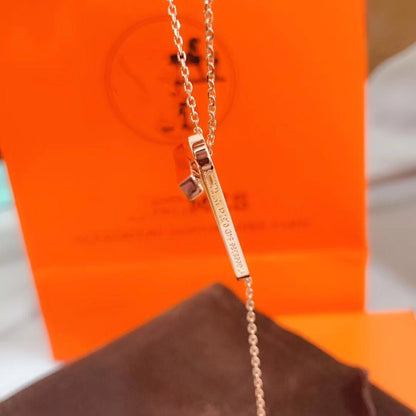 [⭐Spark]HM NECKLACE PLATINUM ROSE GOLD DIAMOND