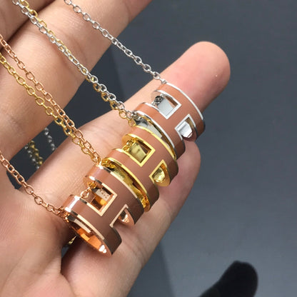 [⭐Spark]H NECKLACE BROWN