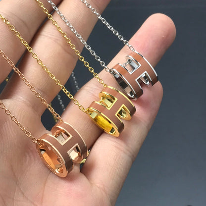 [⭐Spark]H NECKLACE BROWN