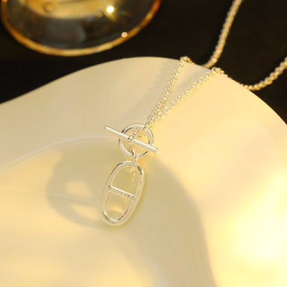 [⭐Spark]HM CHAINE D'ANCRE PENDANT NECKLACE STERLING SILVER
