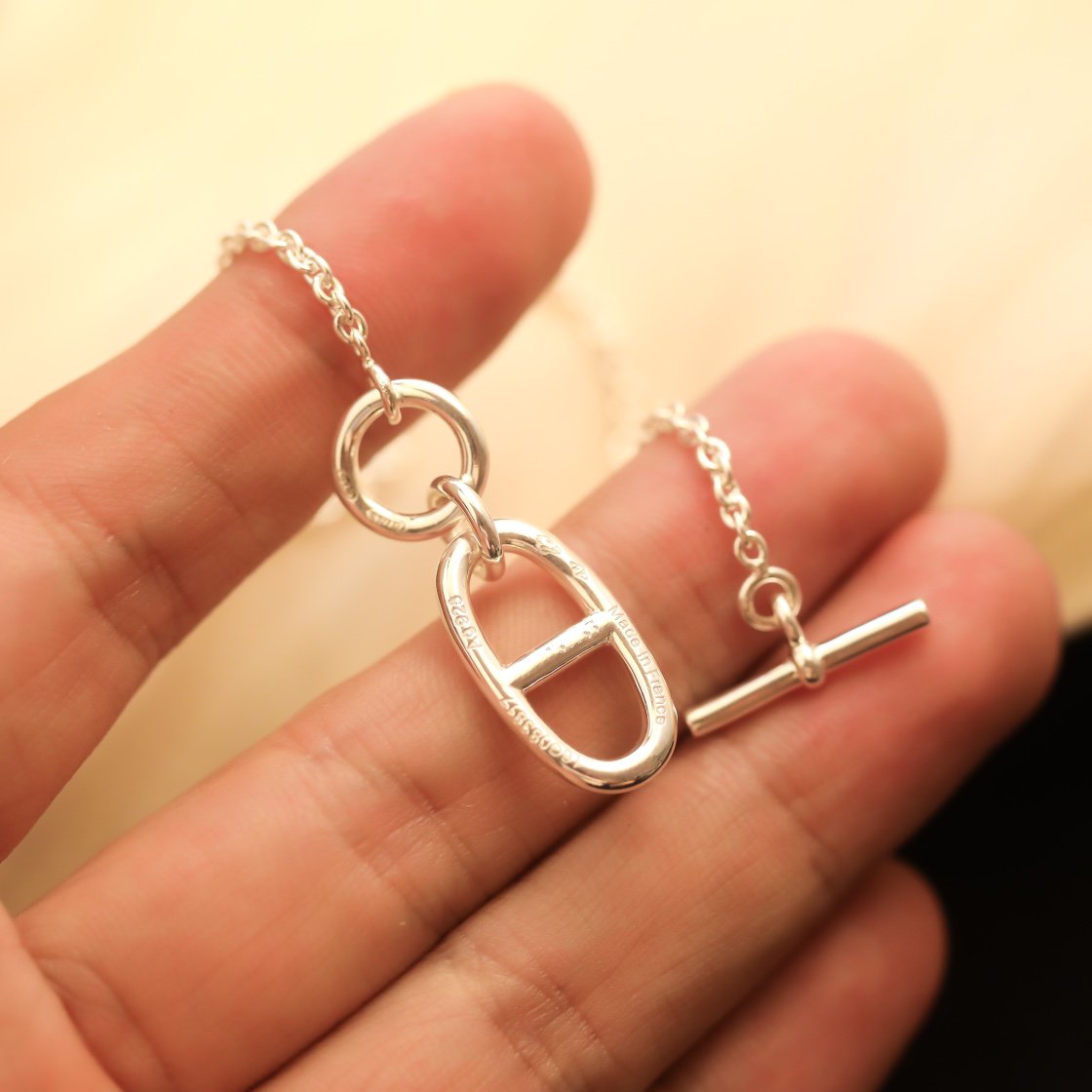 [⭐Spark]HM CHAINE D'ANCRE PENDANT NECKLACE STERLING SILVER