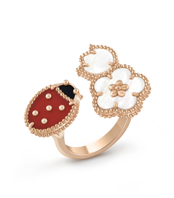 [⭐Spark]LUCKY 3 MOTIF ROSE GOLD RING