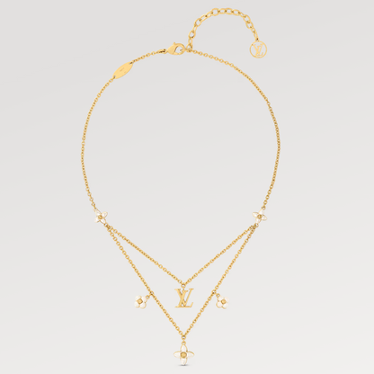 [⭐Spark]FLOWERGRAM GOLD MOP DOUBLE ROW NECKLACE
