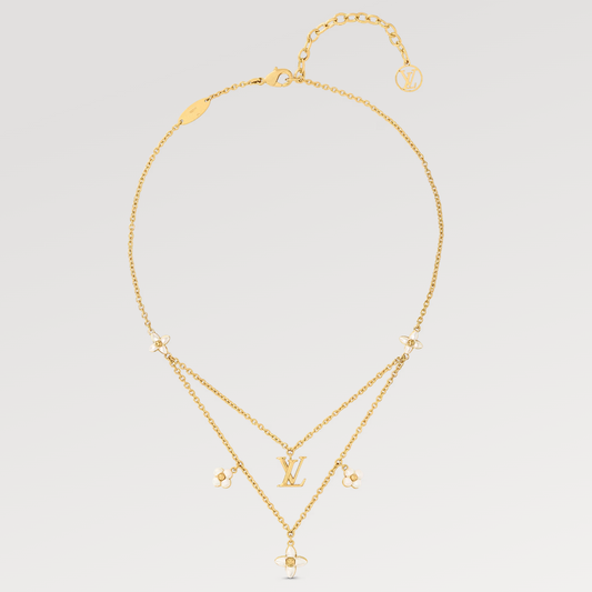 [⭐Spark]FLOWERGRAM GOLD MOP DOUBLE ROW NECKLACE