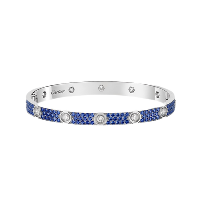 [⭐Spark]2026 PAVE GEMSTONE LOVE BRACELET 6.1MM 10 DIAMONDS