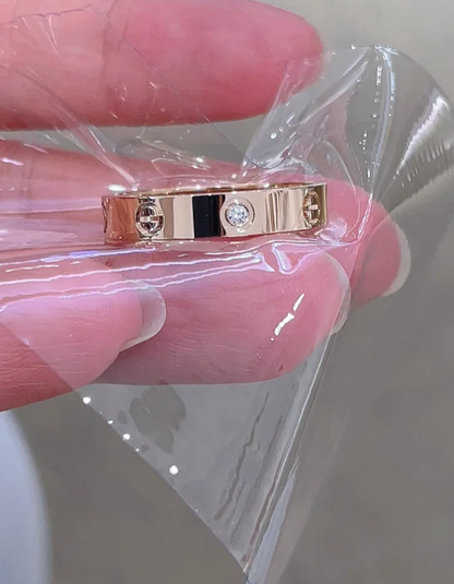 [⭐Spark]LOVE RING 4MM 1 DIAMOND
