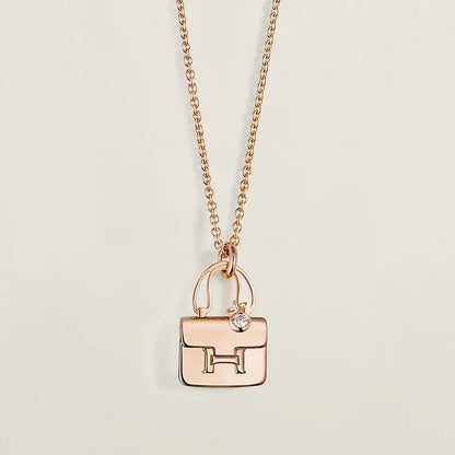 [⭐Spark]AMULETTE PEDANT ROSE GOLD NECKLACE