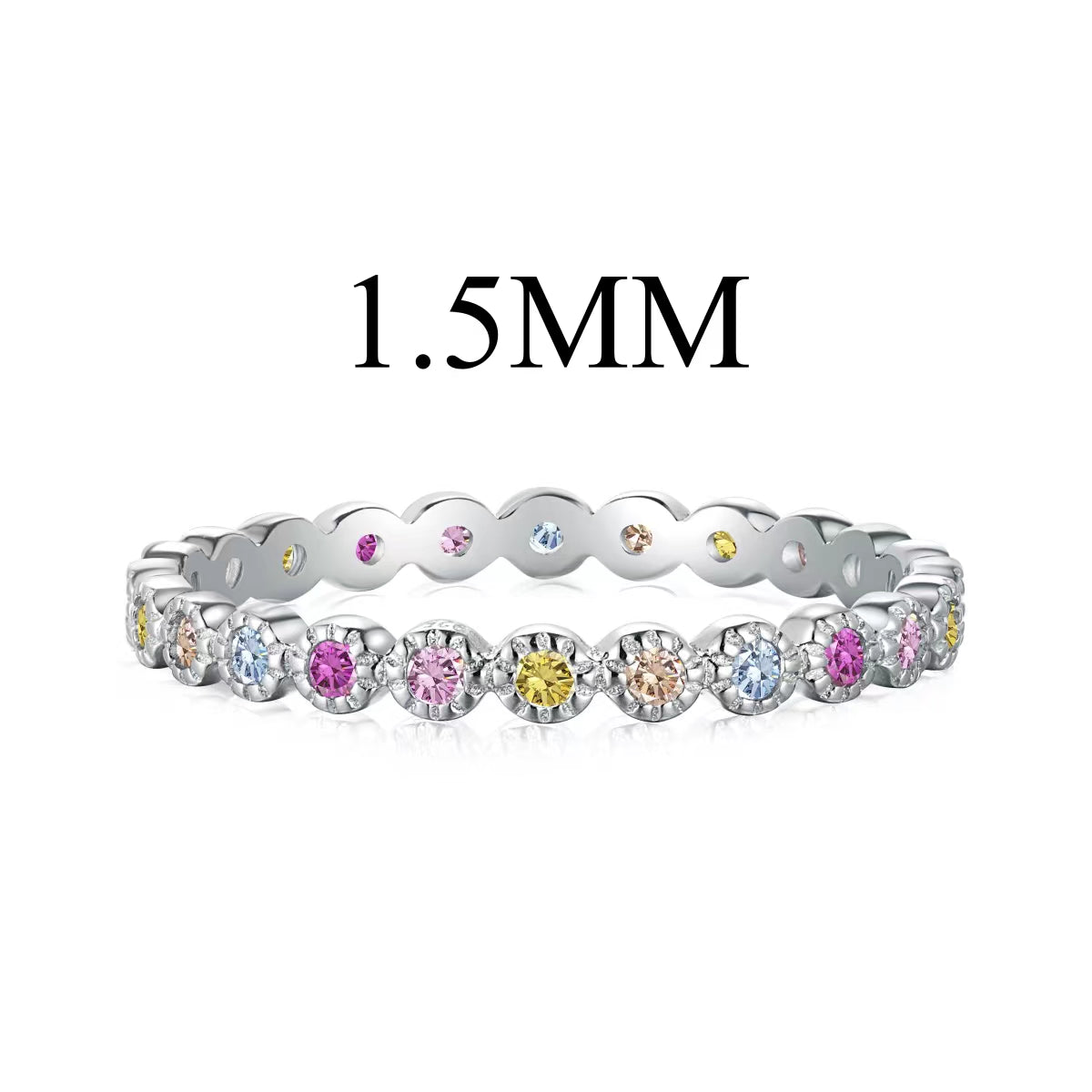 [Spark Jewelry]Radiant Sparkling Round Cut Daily Ring