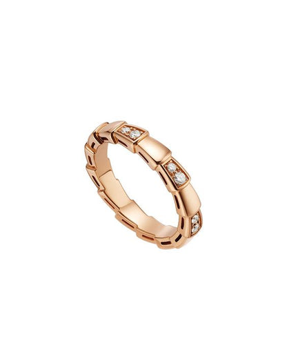 [⭐Spark]SERPENTI RING PINK GOLD  3MM