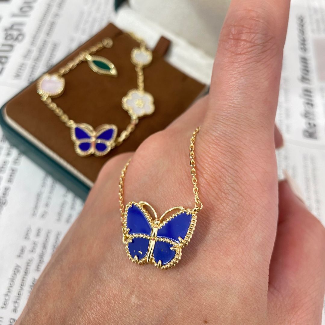 [⭐Spark]  2026 NEW LUCKY BUTTERFLY 1 MOTIFS NECKLACE