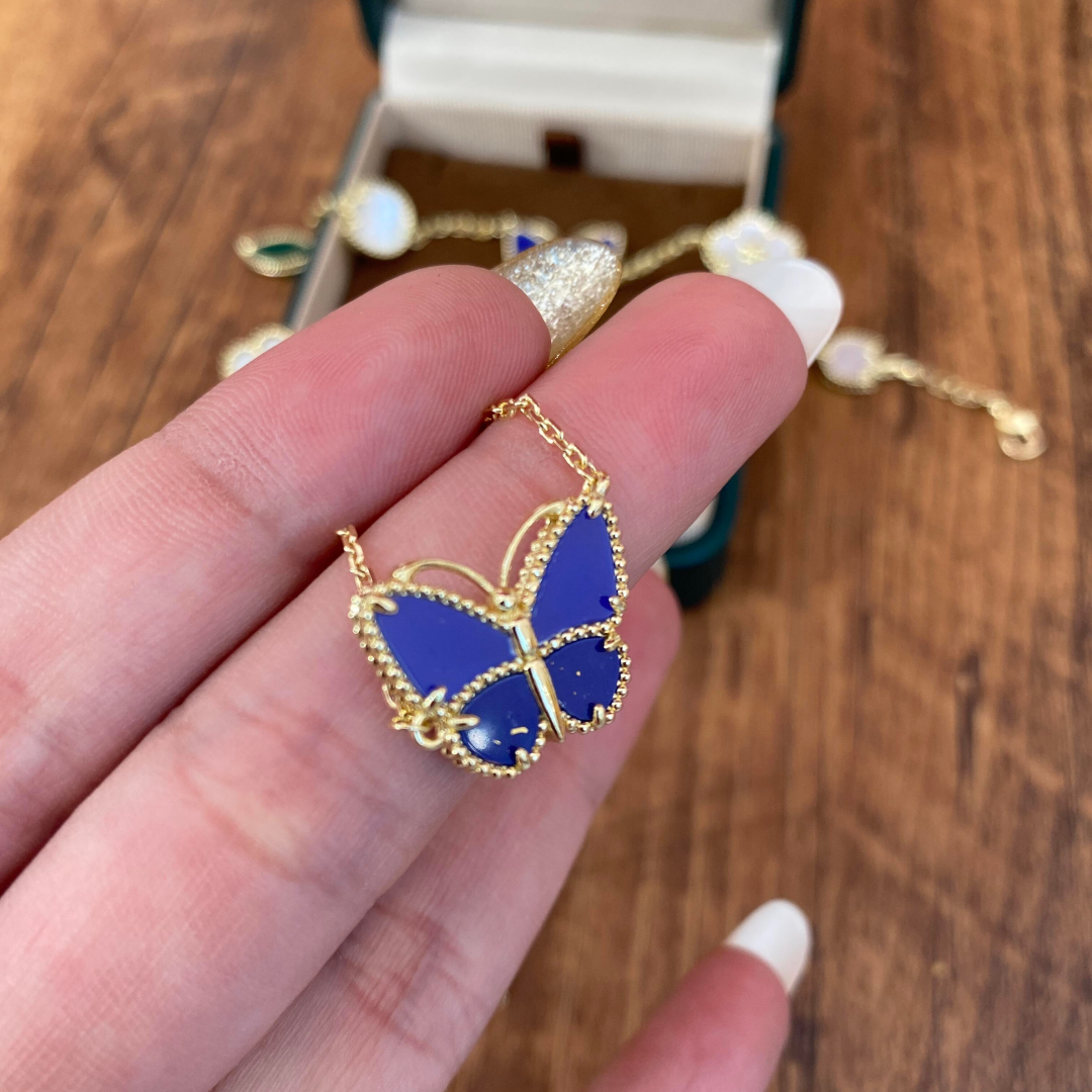 [⭐Spark]  2026 NEW LUCKY BUTTERFLY 1 MOTIFS NECKLACE