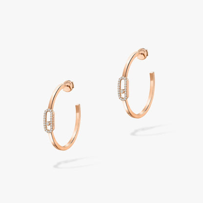 [⭐Spark]CREOLES MOVE UNO PM DIAMOND EARRINGS