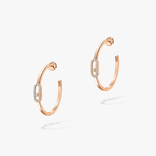 [⭐Spark]CREOLES MOVE UNO PM DIAMOND EARRINGS