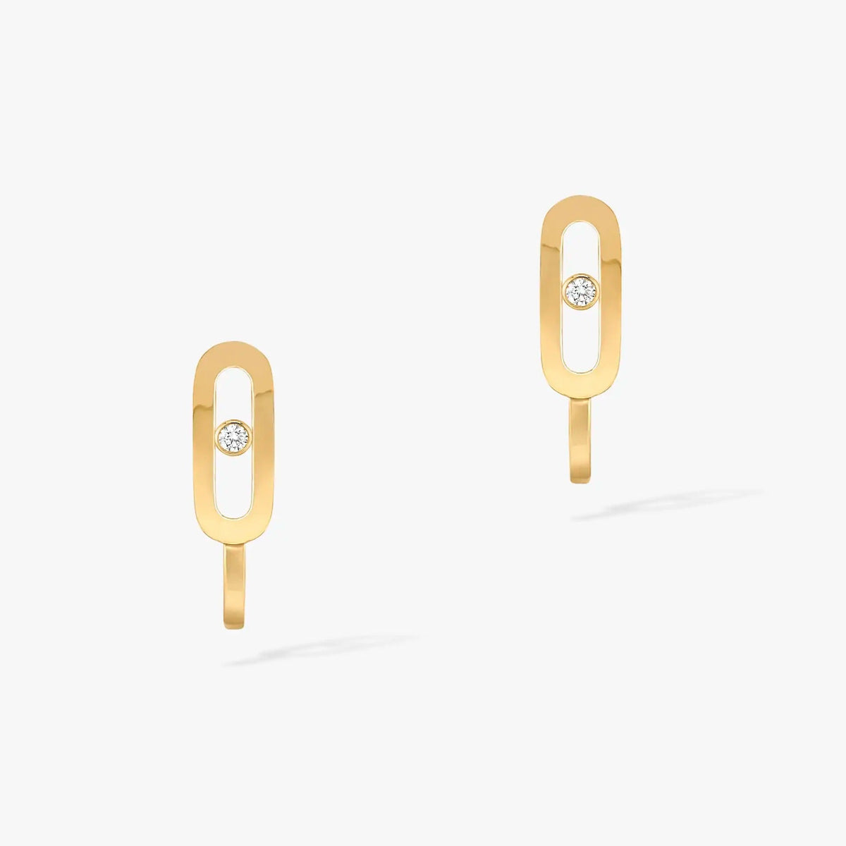[⭐Spark]CREOLES MOVE UNO MINI 1 DIAMOND EARRINGS